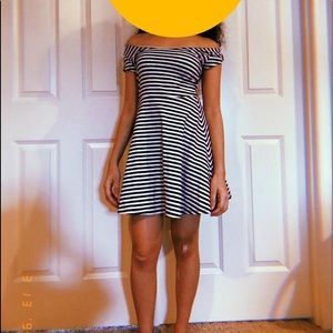 Black and white stripped dress